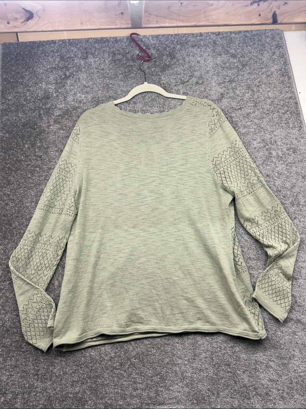 NWT FRYE Long Sleeve Button Up Sweater Cardigan Seagrass Green Womens XL - Picture 9 of 9